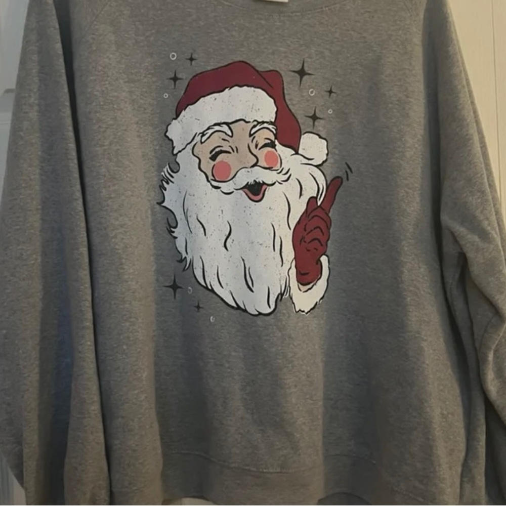 ISO living fully Sweater with Santa Claus Design